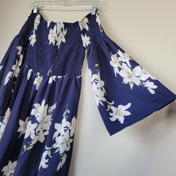 ONEYIM Floral Off Shoulder Dress Size Large - Picture 6 of 11